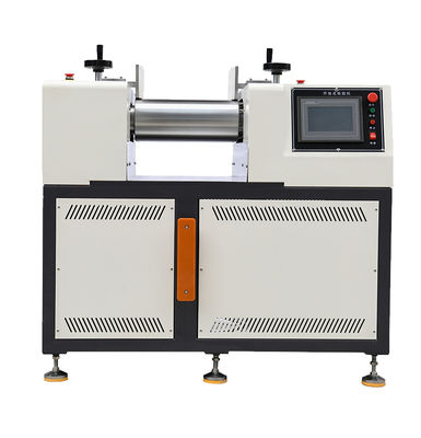 comprar Molino de dos rodillos con tolva de acero inoxidable SUS304, separación de rodillos ajustable y mezclador de alta velocidad para mezclar caucho online manufacture