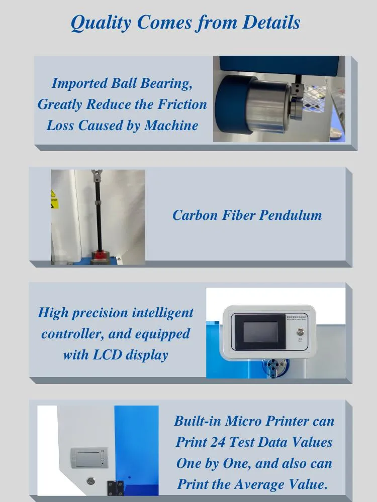 Máquina de ensayo de impacto industrial digital para plásticos y caucho 2