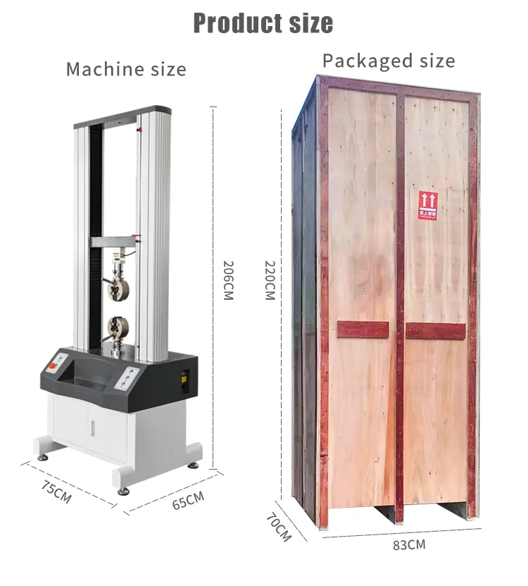 Máquina de ensayo hidráulica de servo universal de plástico de doble columna para prueba de resistencia a la tracción 1